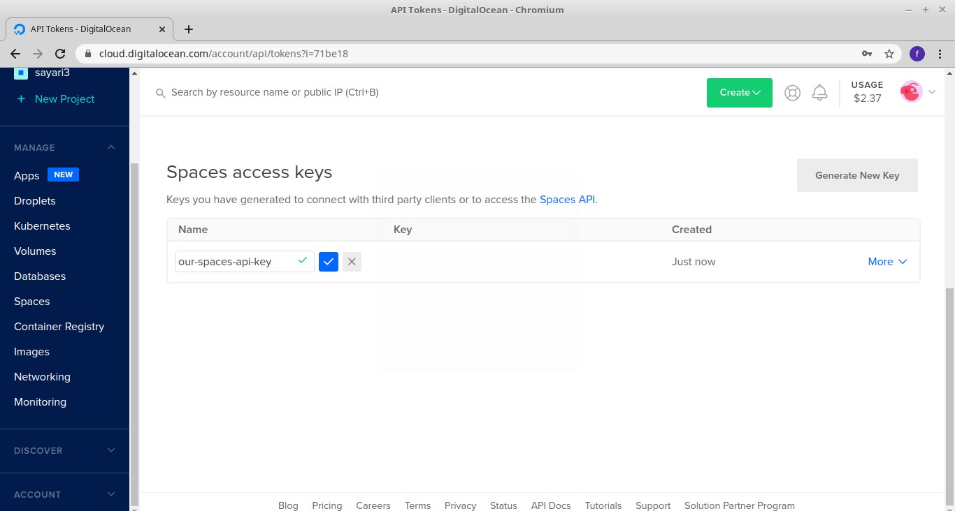 access key name
